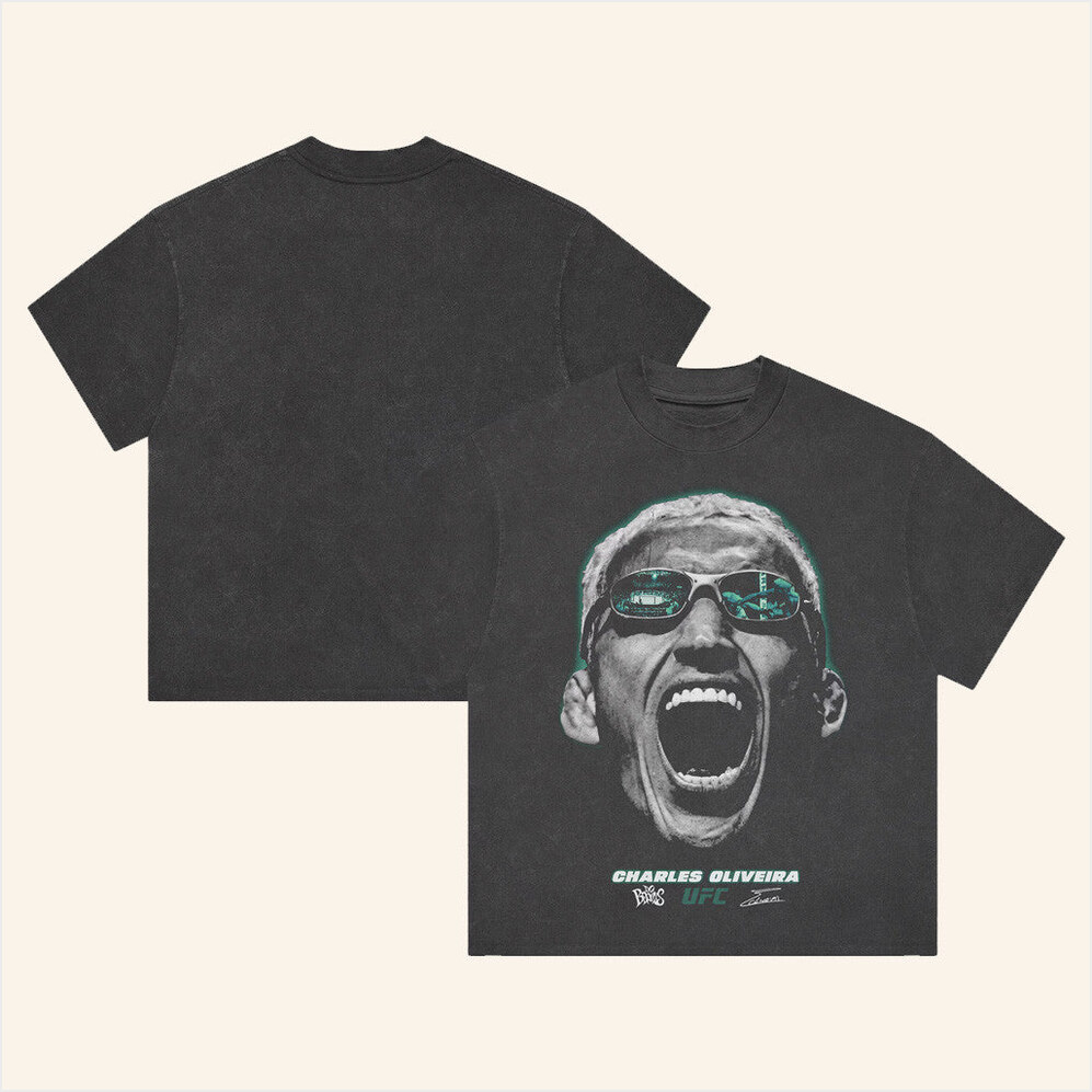 Charles Oliveira Fight Vision Black T-Shirt Fanatics Merch Birthday Gifts For Friends