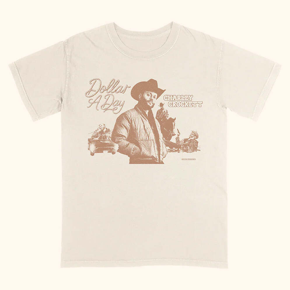 Charley Crockett Merch Dollar A Day T-Shirt Best Gifts For Husband Birthday Gifts For Besties