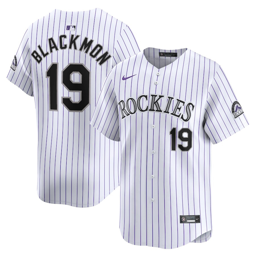 Charlie Blackmon 19 Colorado Rockies Home Limited Player Men Jersey - White - JS801