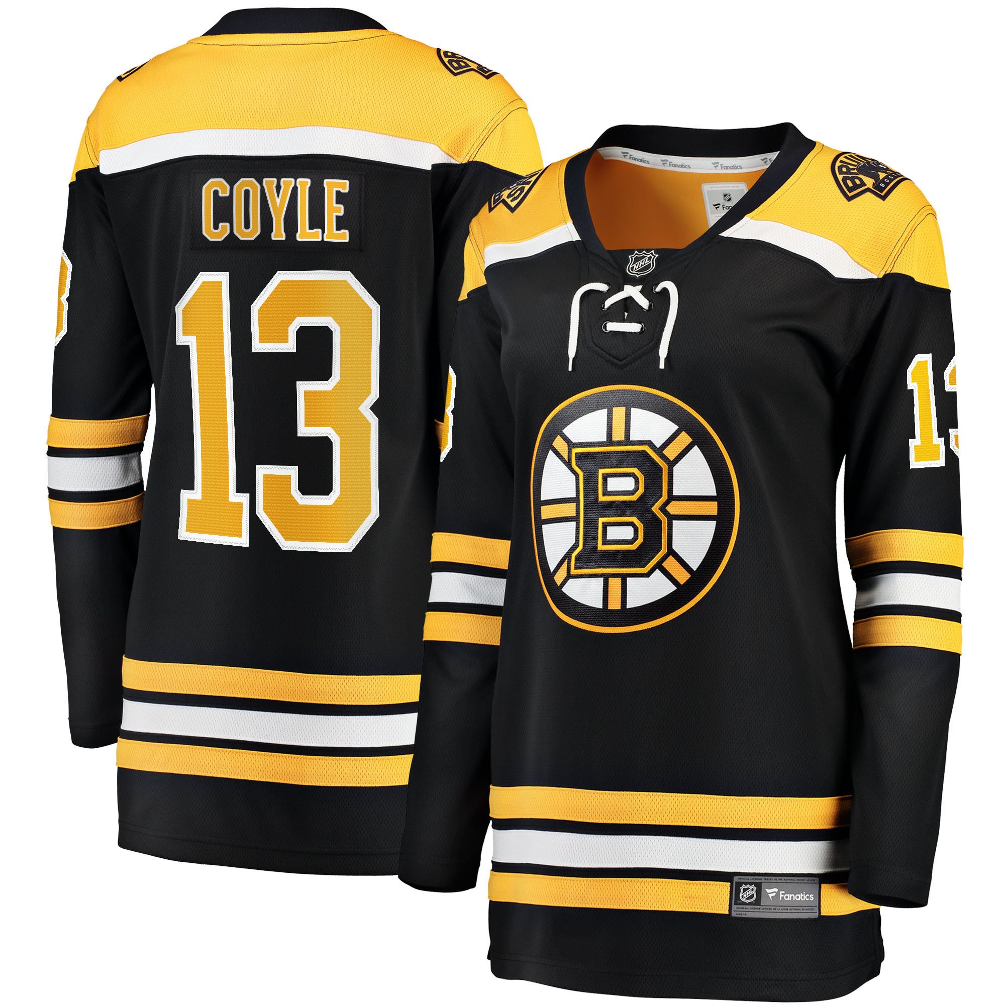Charlie Coyle 13 Boston Bruins Home Breakaway Jersey - Women, Black - JS797