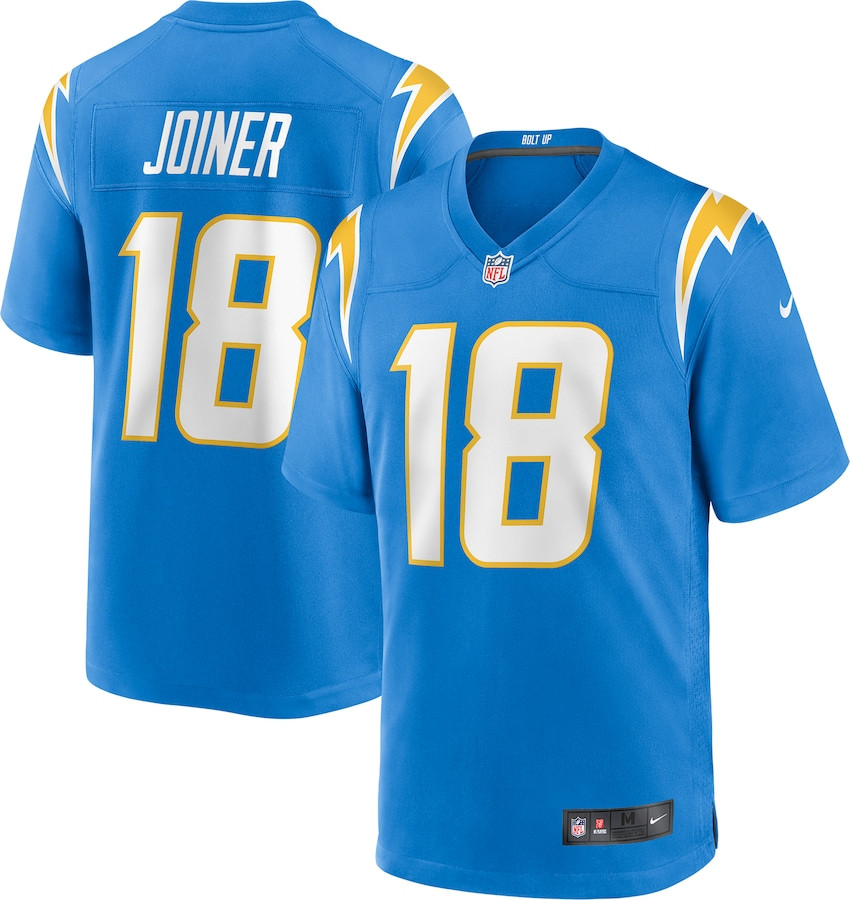 Charlie Joiner 18 Los Angeles Chargers Men Game Retired Jersey - Powder Blue - JS472