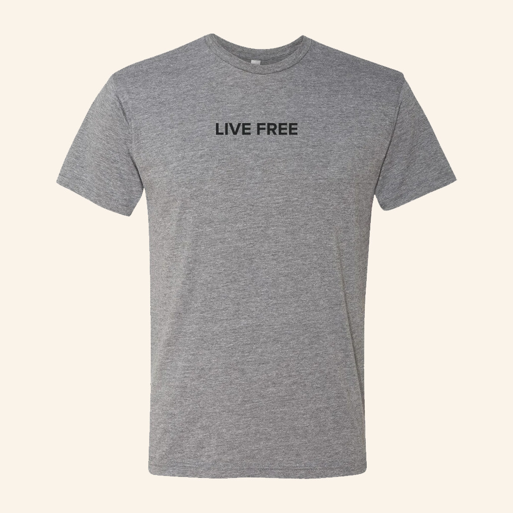 Charlie Kirk Shirt Grey Live Free T-Shirt Charlie Kirk Merch Trump 2025 Merchandise Dad Gifts