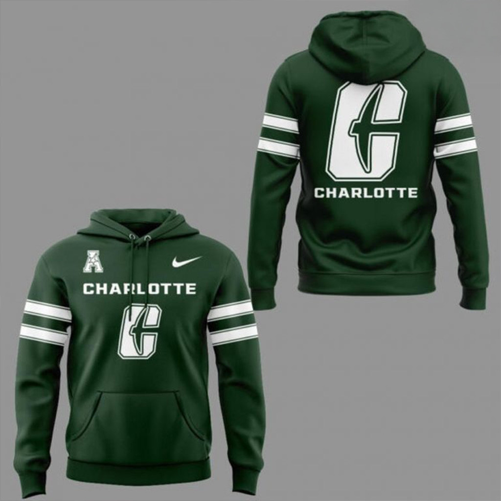 Charlotte 49ers Football New 2025 Hoodie Charlotte 49ers Merch Football Fan Gift Ideas