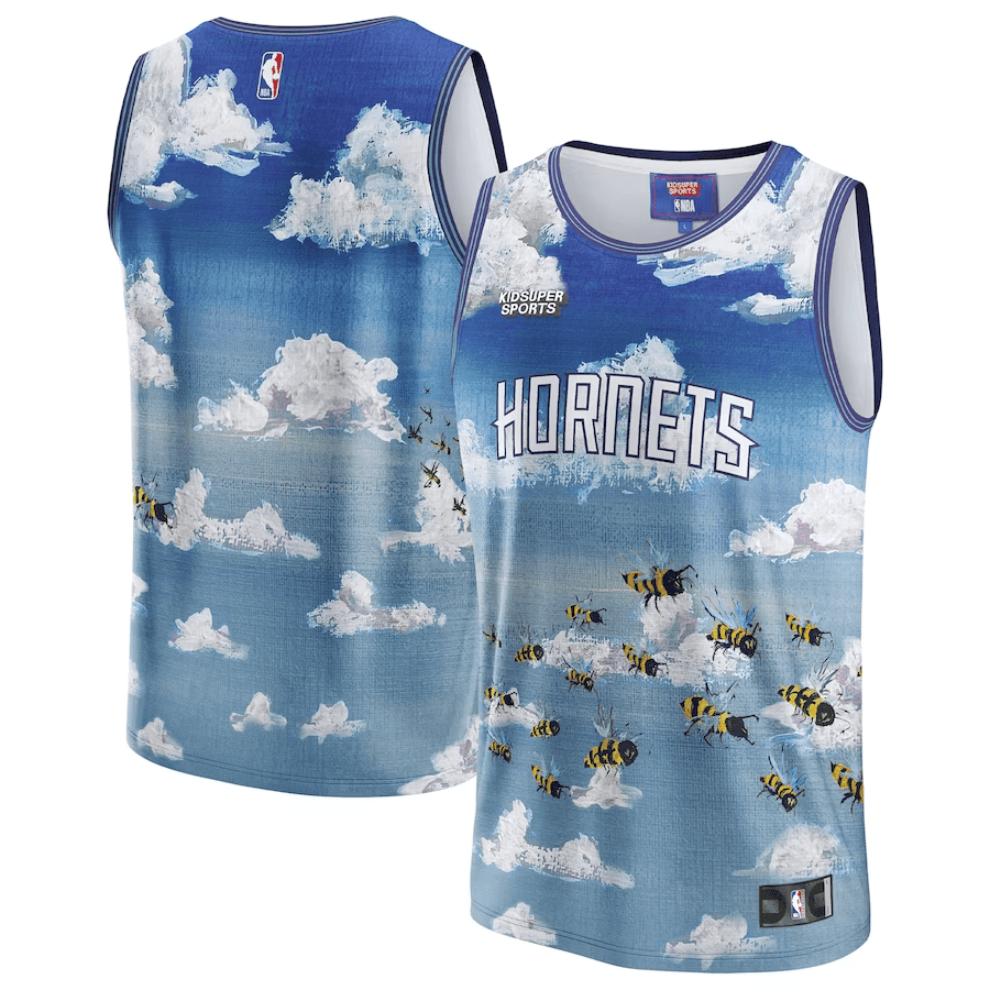 Charlotte Hornets NBA & KidSuper Studios Unisex Hometown Jersey - Blue - JS507