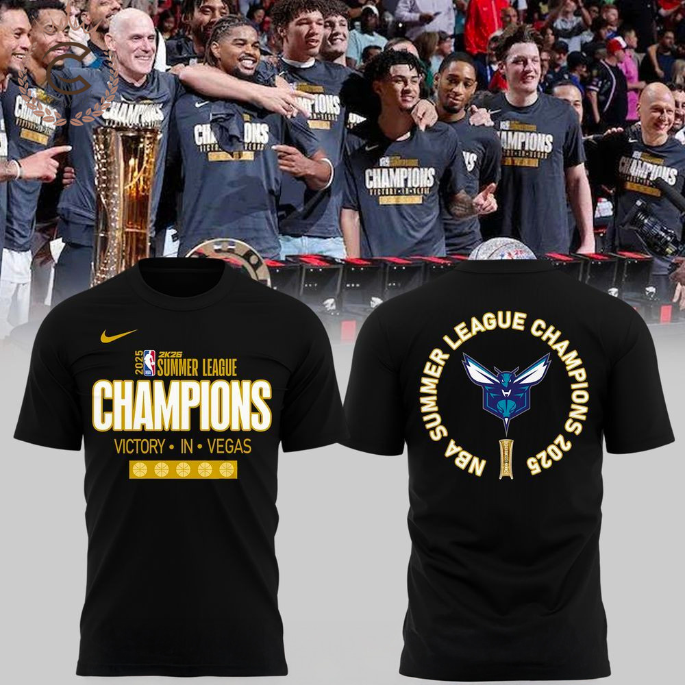 Charlotte Hornets NBA Summer League Champions 2025 T-Shirt Charlotte Hornets Merch Fans Gifts