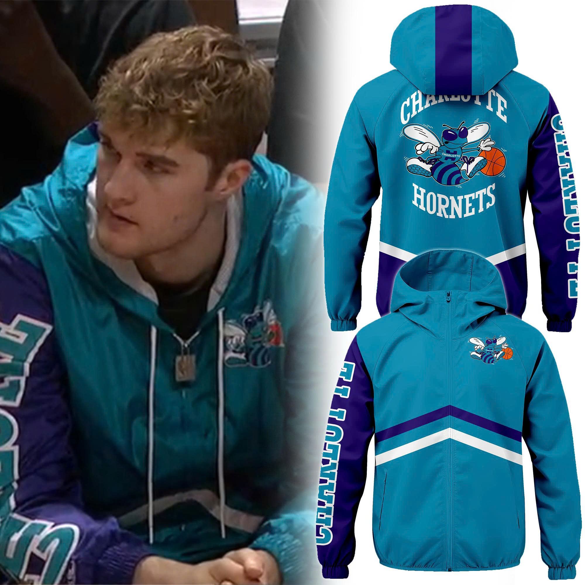 Charlotte Hornets Throwback Jacket Best Gifts For Basketball Lovers