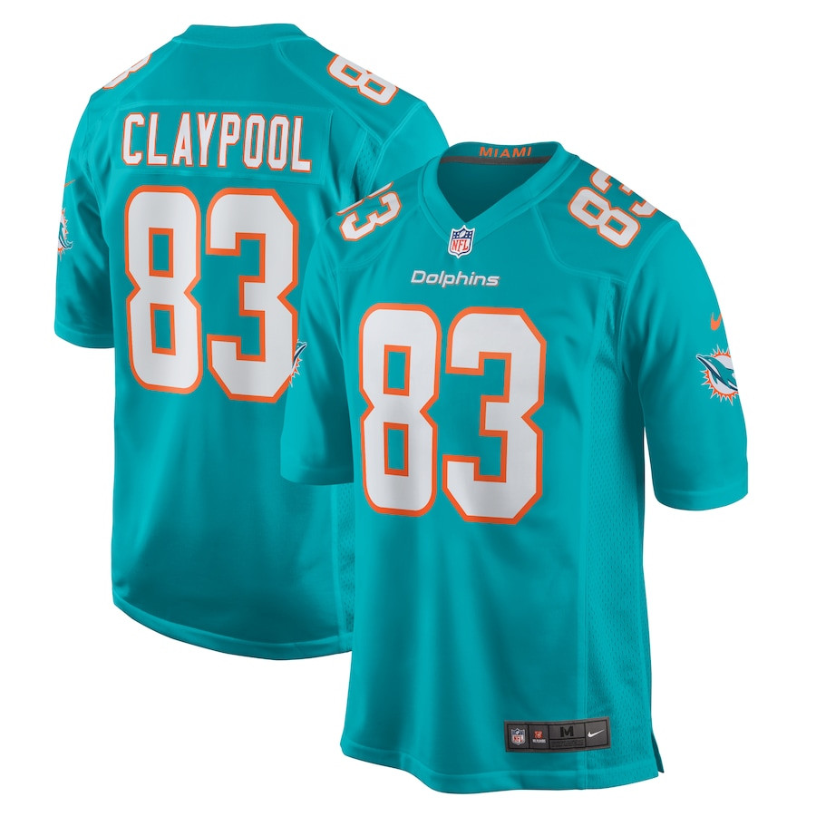 Chase Claypool 83 Miami Dolphins Game Men Jersey - Aqua - JSDV525