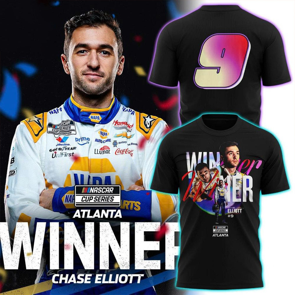 Chase Elliott Atlanta Winner T-Shirt Gifts For Racing Fans