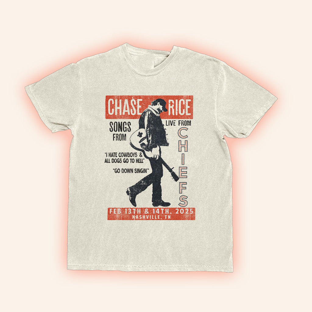 Chase Rice Merch Chiefs T-Shirt Gift Ideas For Music Lovers