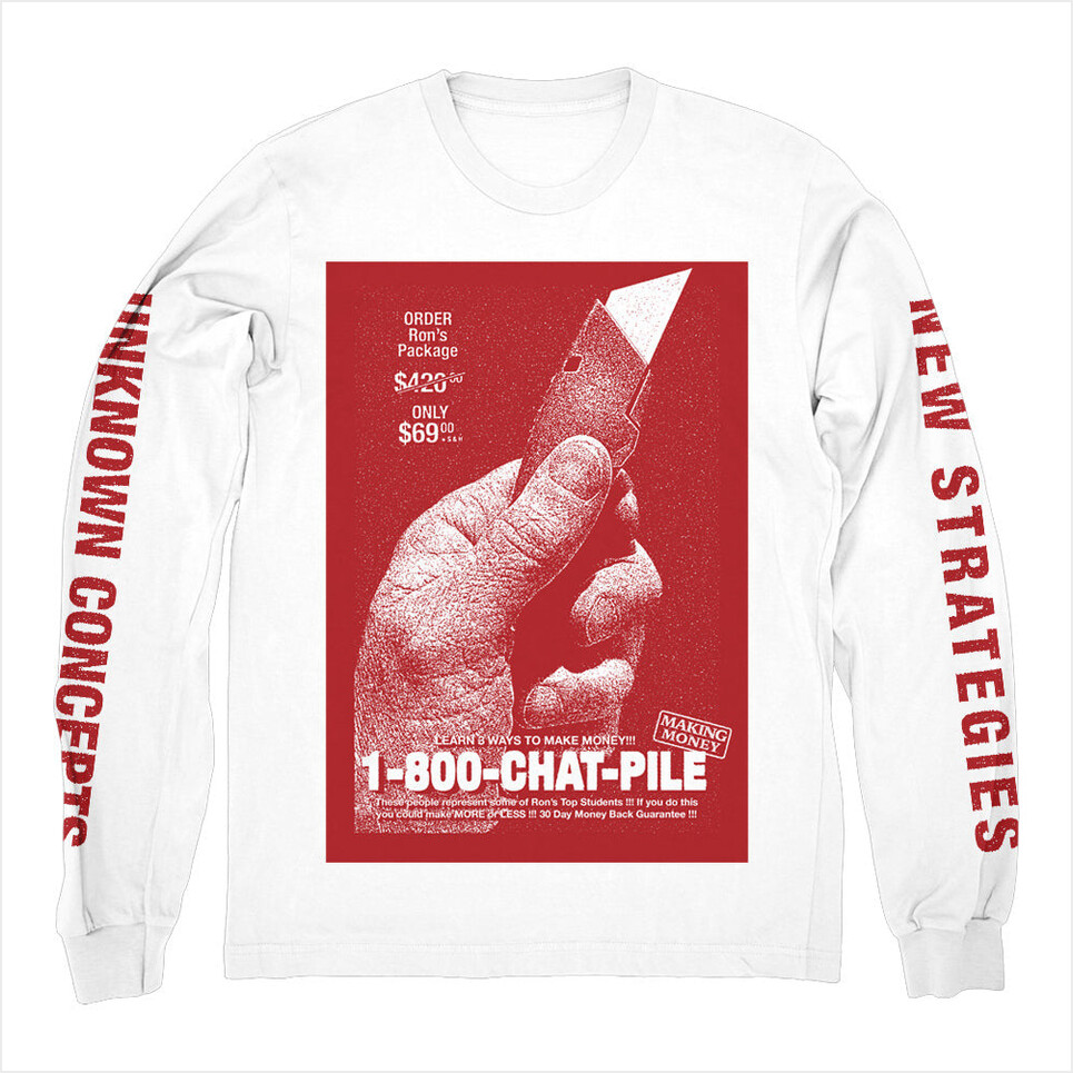 Chat Pile Merch 1-800 White Long Sleeve Shirt Chat Pile Shirt Dad Gifts For Father's Day 2025