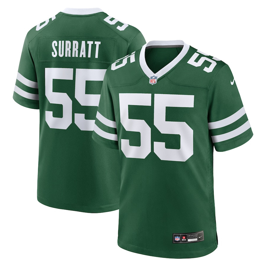 Chazz Surratt 55 New York Jets Team Game Men Jersey - Legacy Green - JSDV120