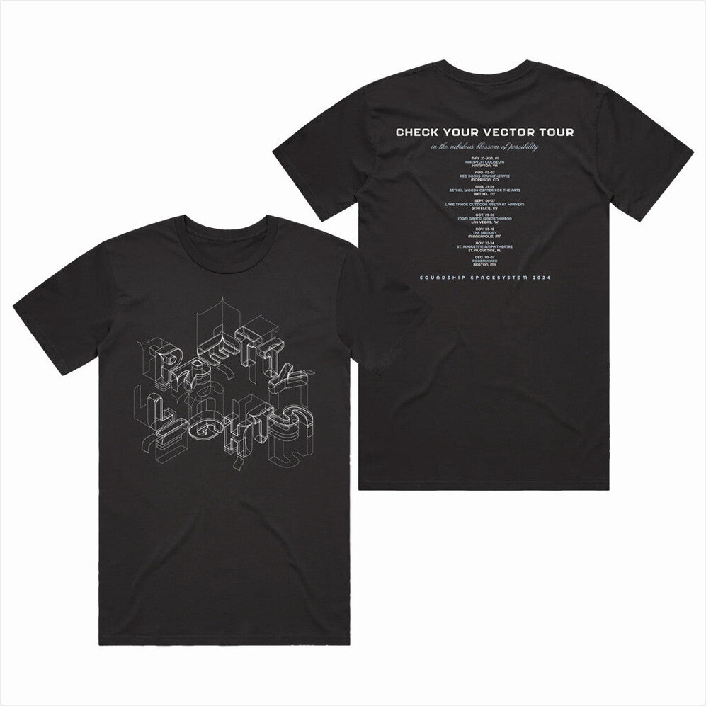 Check Your Vector Tour T-Shirt Pretty Lights Merch Navy Birthday Gifts For Brother Gifts For BFF