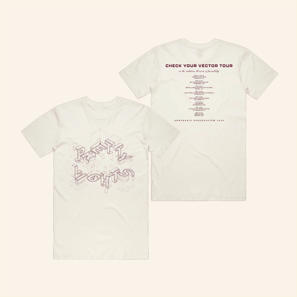 Check Your Vector Tour White T-Shirt Pretty Lights Music Merch Birthday Gift Ideas