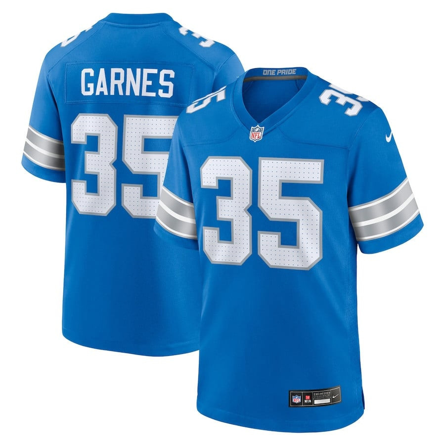 Chelen Garnes 35 Detroit Lions Game Men Jersey - Blue - JSDV507