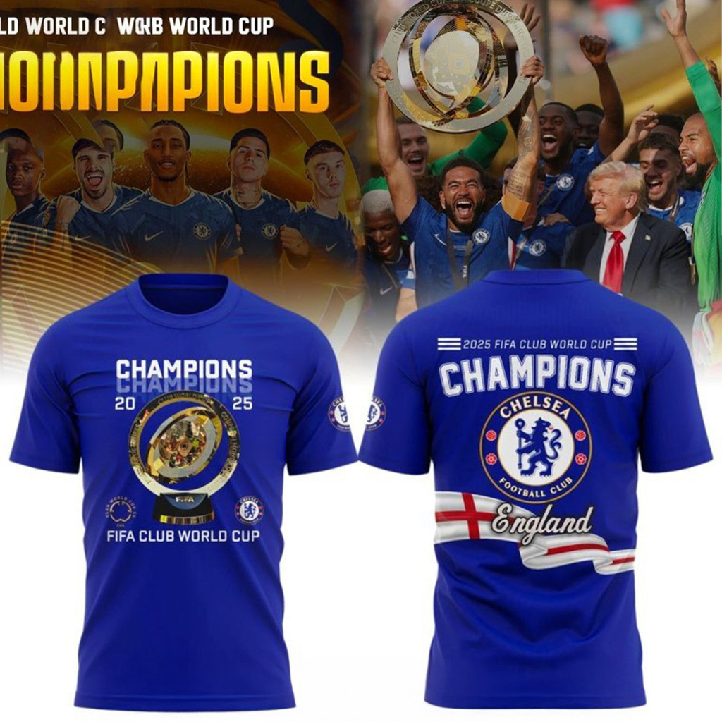 Chelsea Champions FIFA Club World Cup 2025 T-Shirt Fan Merch Gifts For Husband