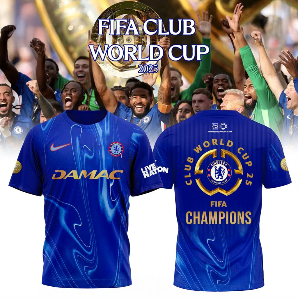 Chelsea FIFA Club World Cup Champions 2025 T-Shirt Fan Merch Gifts For Boyfriend
