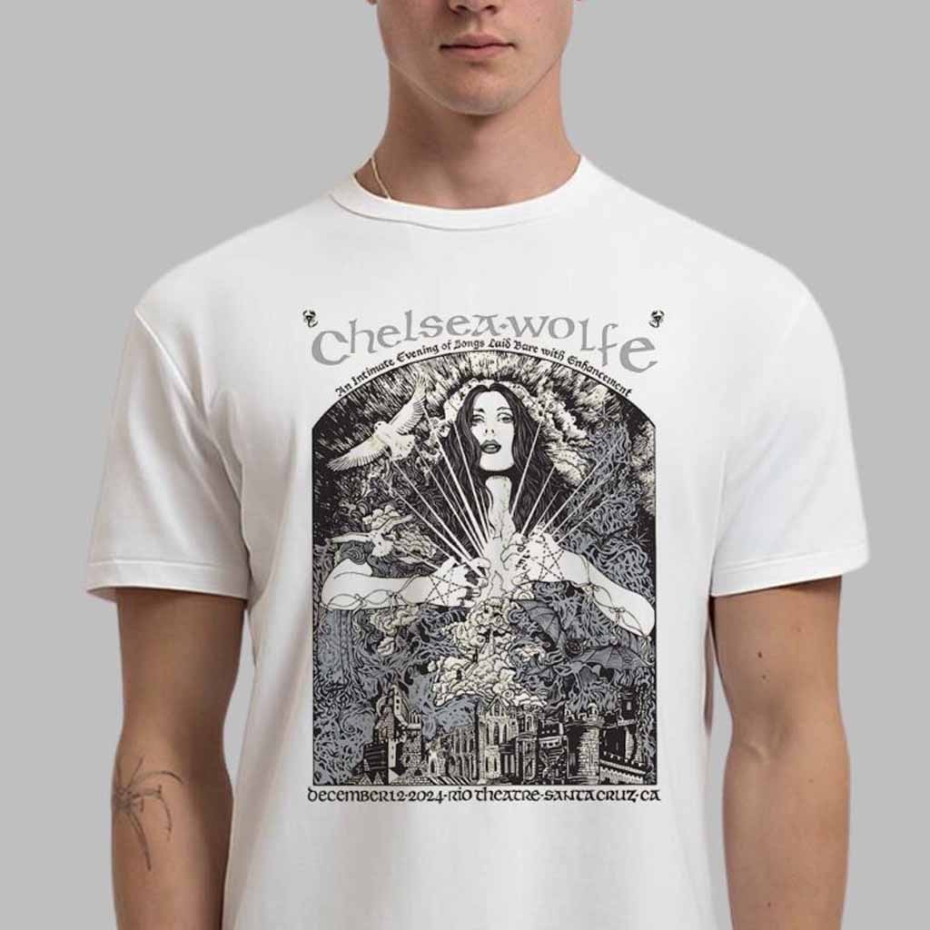 Chelsea Wolfe Merch Poster For Show In Santa Cruz California 2024 T-Shirt Gift For Fans