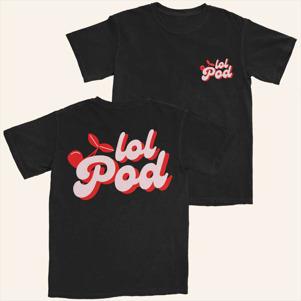 Cherry Logo T-Shirt Lol Podcast Merch Best Friend Birthday Gifts Christmas Presents