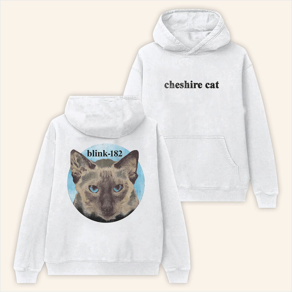 Cheshire Cat Album Cover Hoodie Blink 182 Merch Gifts For Music Lovers Best Friend Gifts