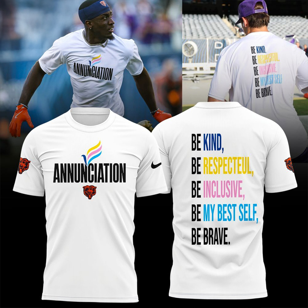 Chicago Bears Annunciation T-Shirt Chicago Bears Merch Gift Ideas For Football Fan