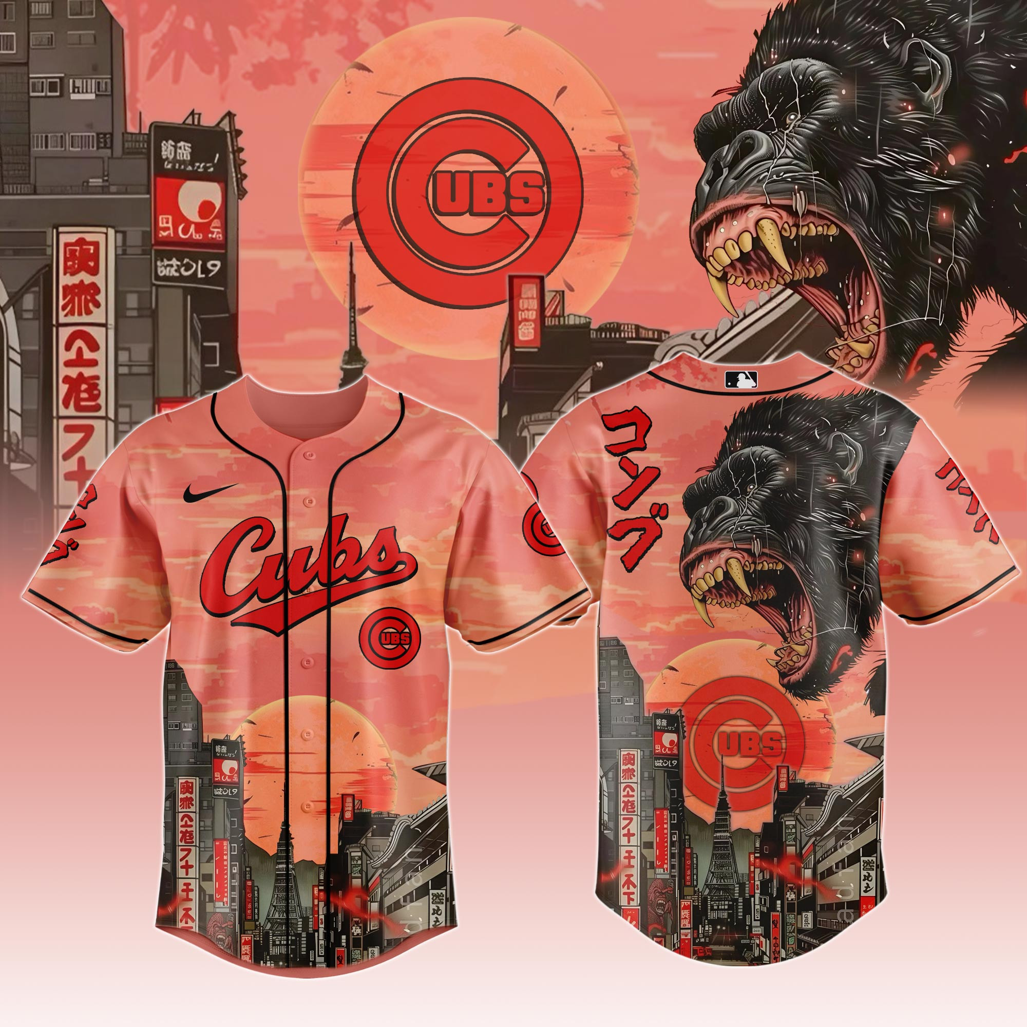 Chicago Cubs Mlb X Japanese Heritage Kong Baseball Jersey For Fans