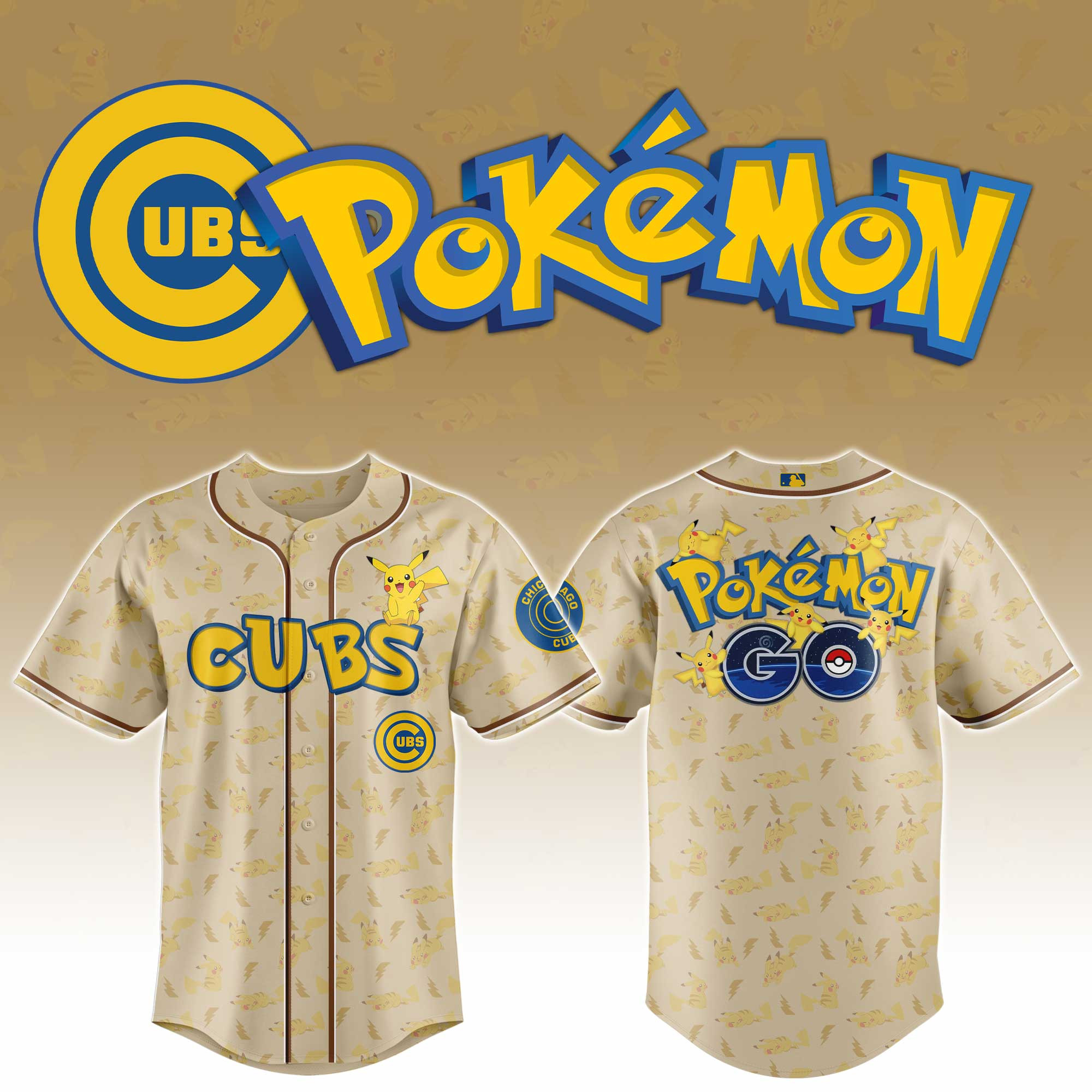 Chicago Cubs Mlb X Pokemon Go Master Baseball Jersey For Fans