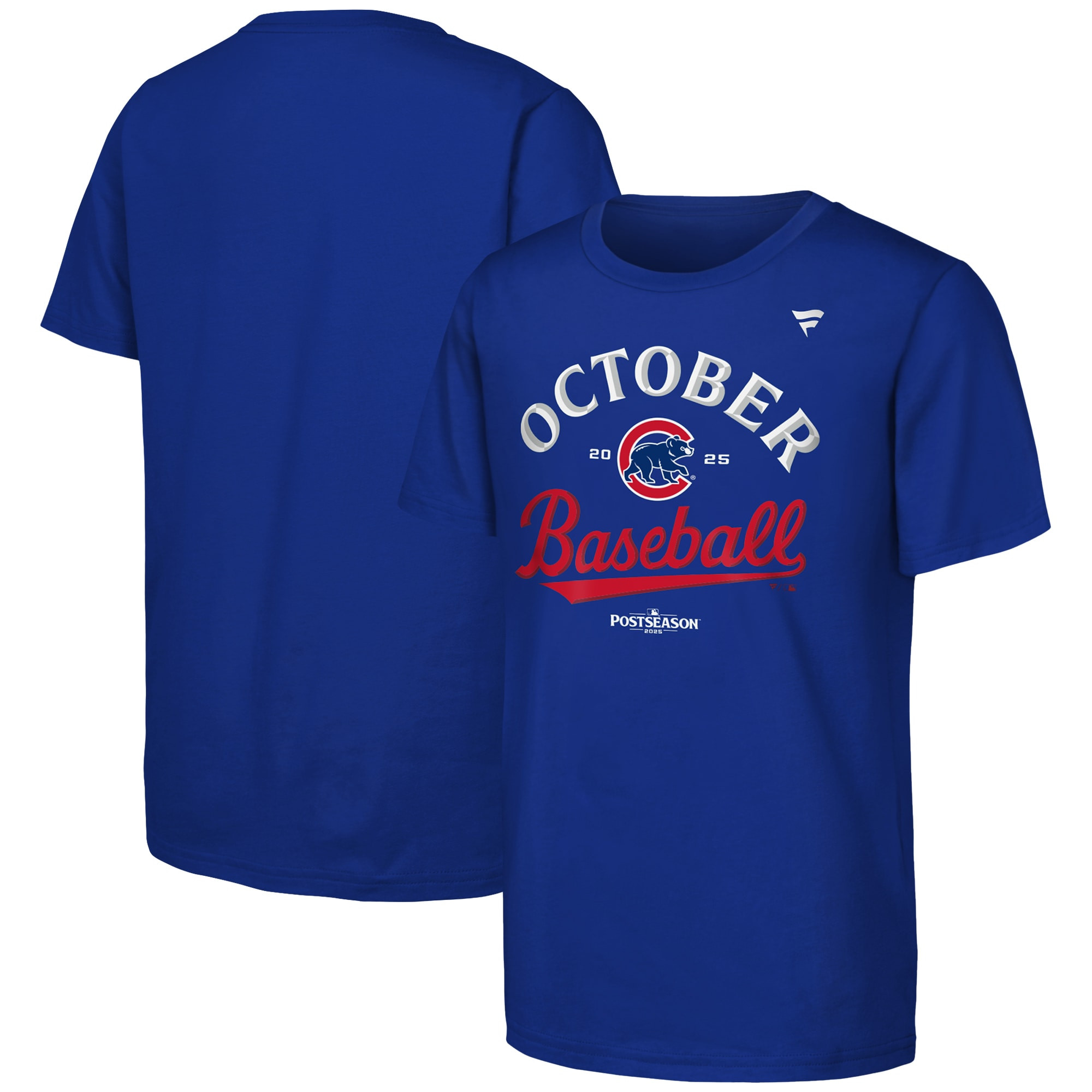 Chicago Cubs October Baseball Merch T-shirt Royal 2025 Mlb Postseason Best Gifts For Baseball Lovers