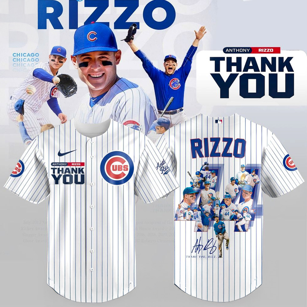 Chicago Cubs Thank You Legend Anthony Rizzo White Jersey Chicago Cubs Merch Gift For Fans