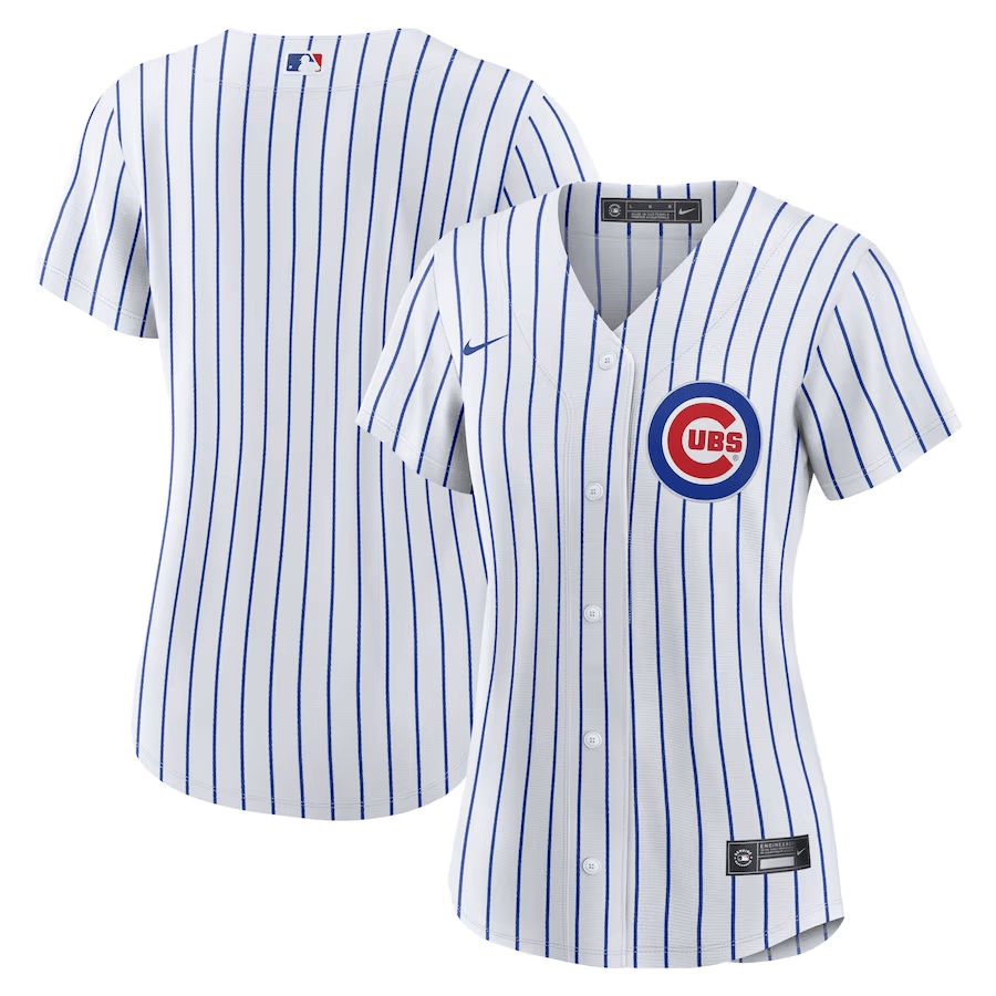 Chicago Cubs Women Home Jersey - White - JS278