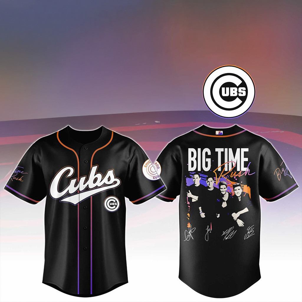 Chicago Cubs X Big Time Rush Tour 2025 Baseball Jersey Chicago Cubs Merch Gifts For Him