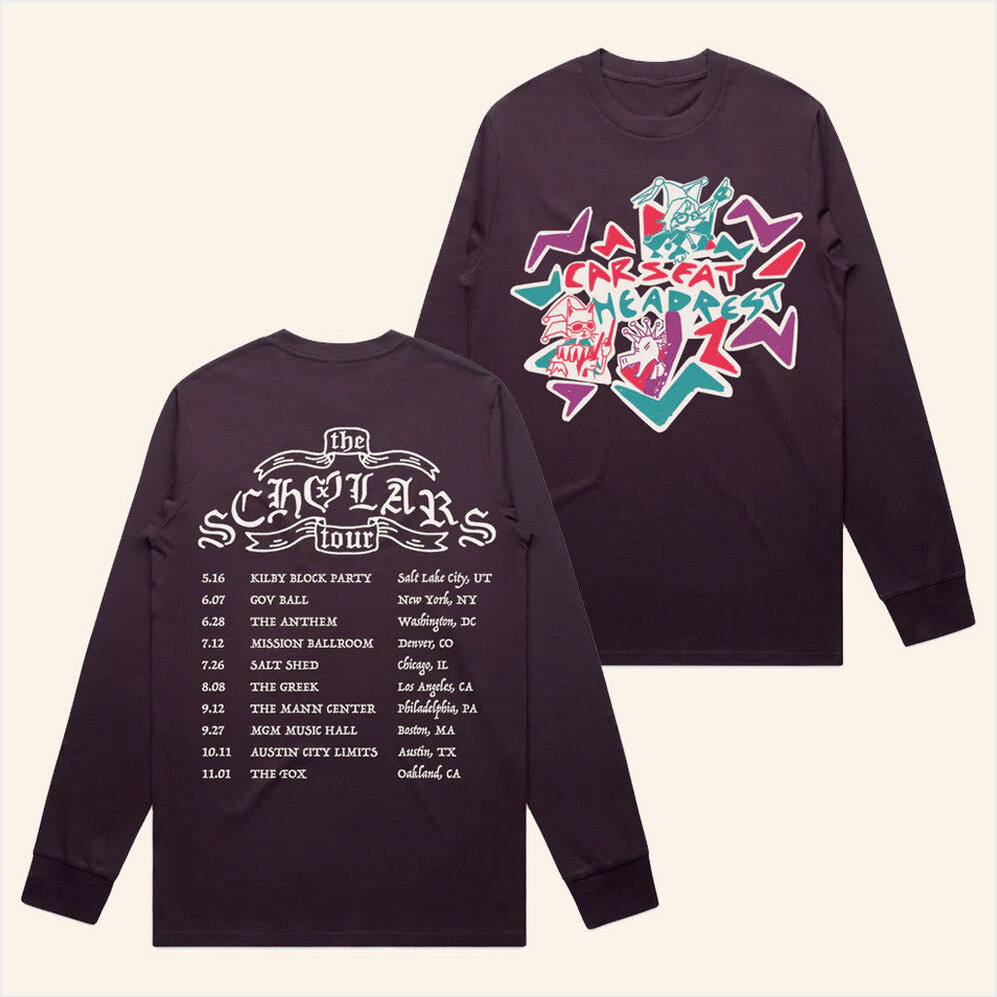 Chicago Merchandise Punk Band Tour Long Sleeve T-Shirt Car Seat Headrest Merch