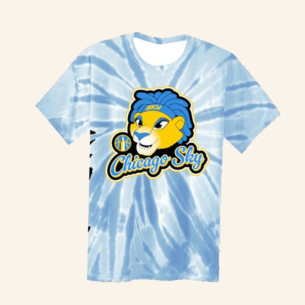 Chicago Sky Merch Tie Dye T-Shirt Skye Mascot Shirt Birthday Gift For Friends