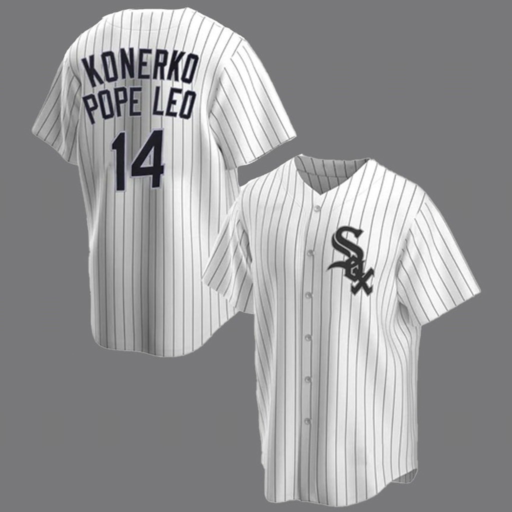 Chicago Sox Paul Konerko Pope Leo XIV Jersey Fan Merch Gifts For Husband