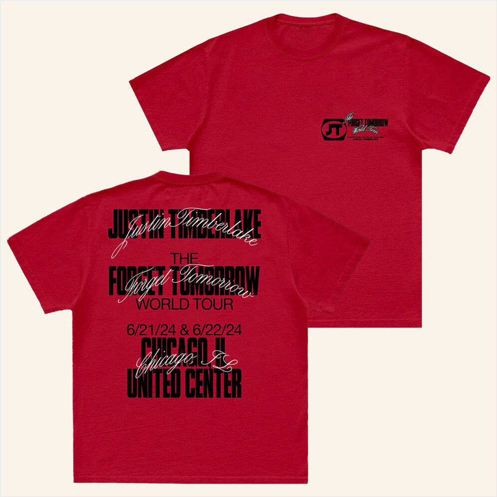 Chicago Tour Event T-Shirt Justin Timberlake Merch Present For Him Birthday Gift Ideas