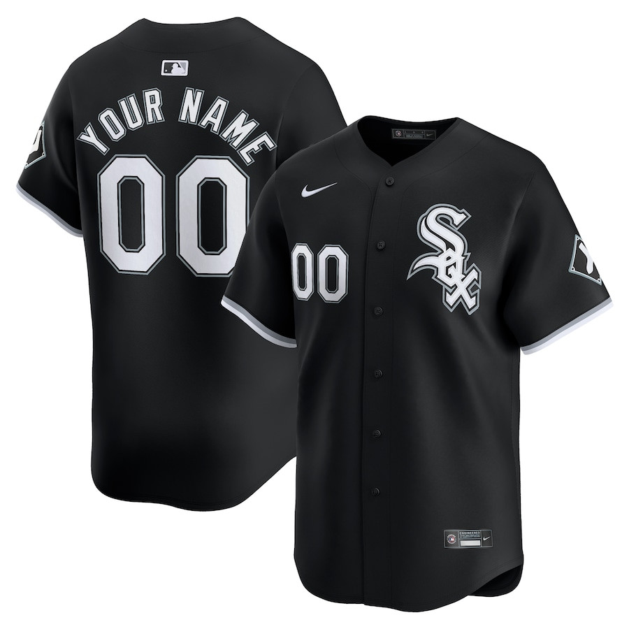Chicago White Sox Alternate Limited Custom Men Jersey - Black - JS868