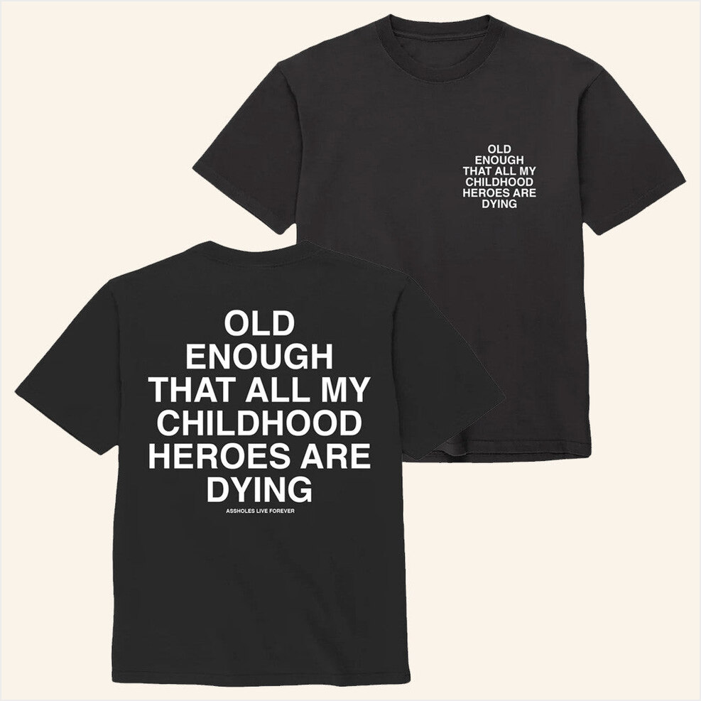 Childhood Heroes Black T-Shirt Lindafinegold Merch Gifts For Father Gifts For Best Friend