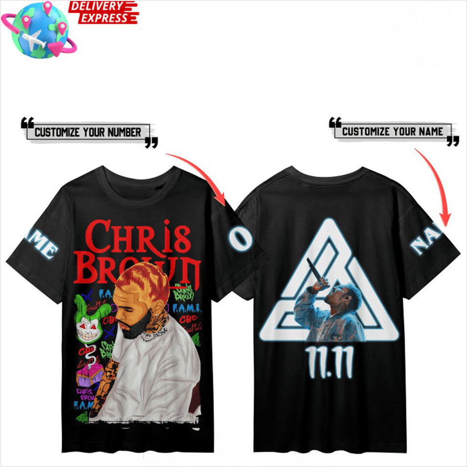 Chris Brown 11 11 Tour T-Shirt Personalized Chris Brown Merch Great Father's Day Presents