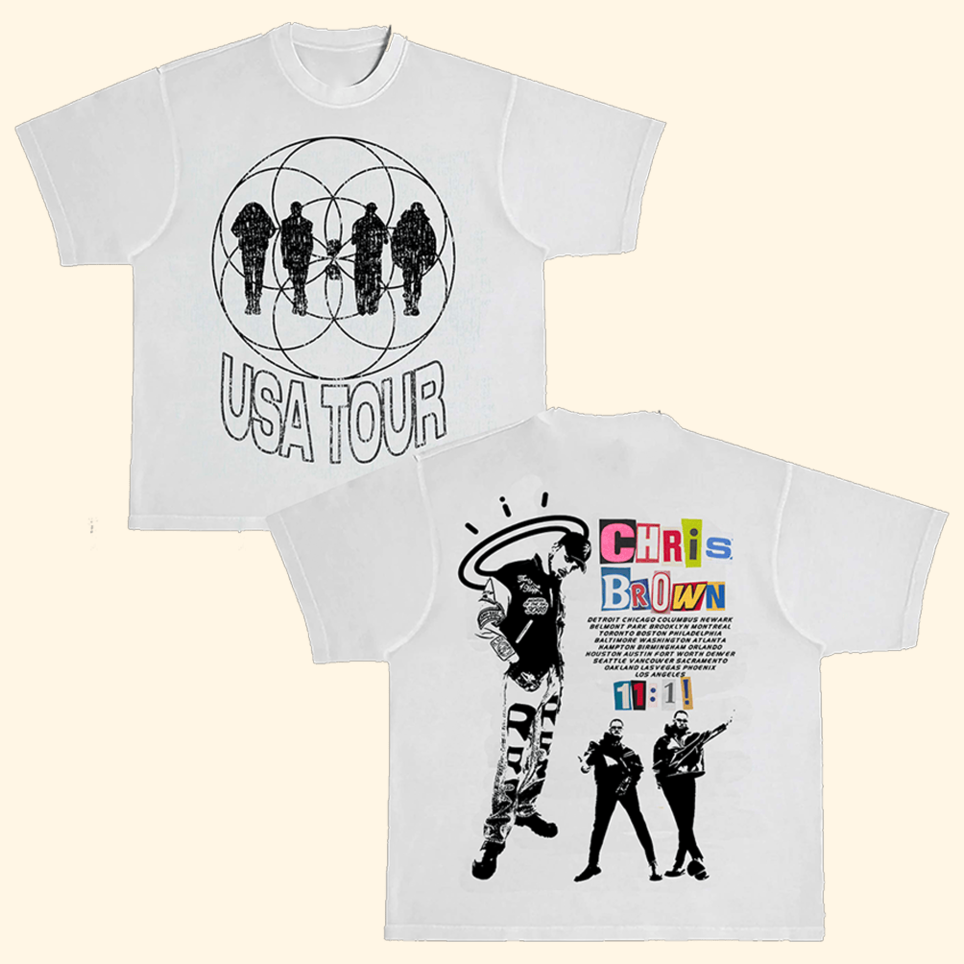 Chris Brown 11 11 USA Tour T-Shirt Chris Brown Merch Father's Day Presents For Son Gifts For Dad