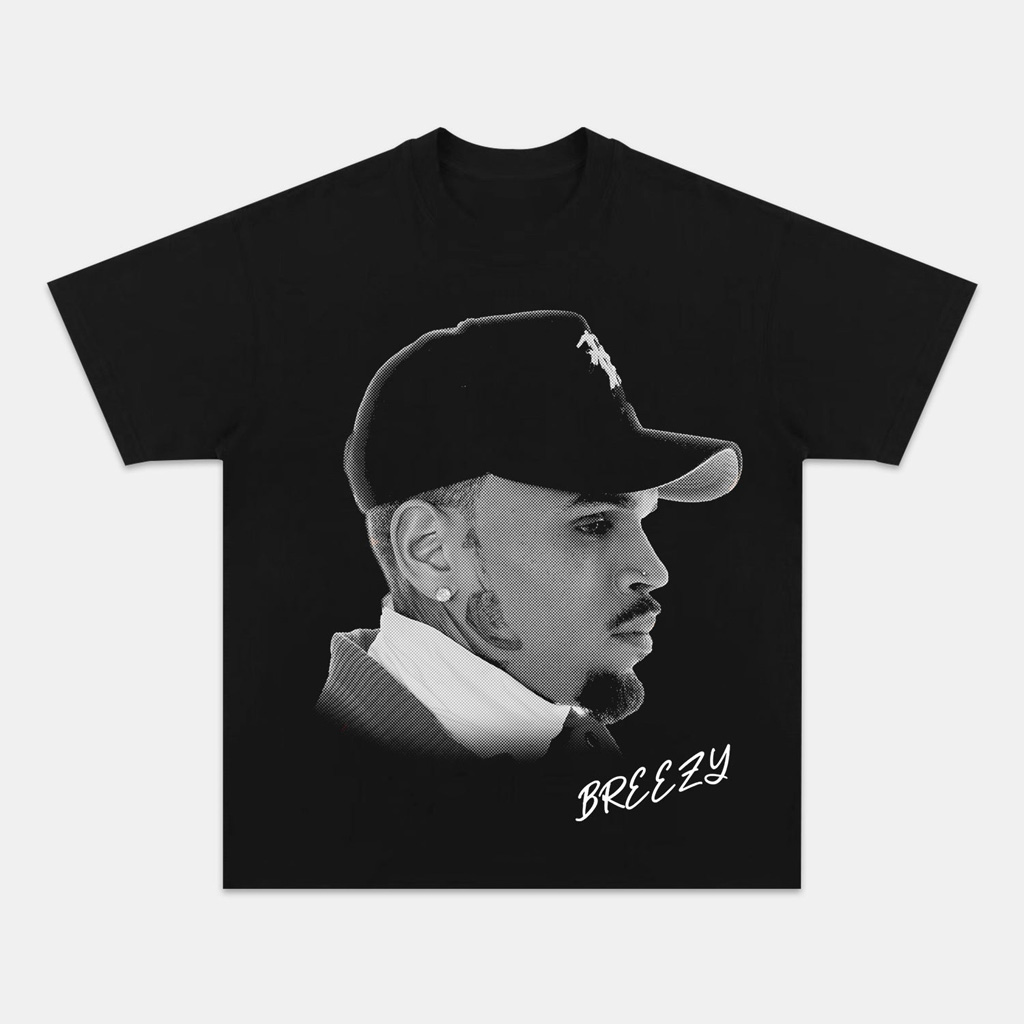 Chris Brown Big Face T-Shirt Chris Brown Merch Gifts For Music Enthusiasts