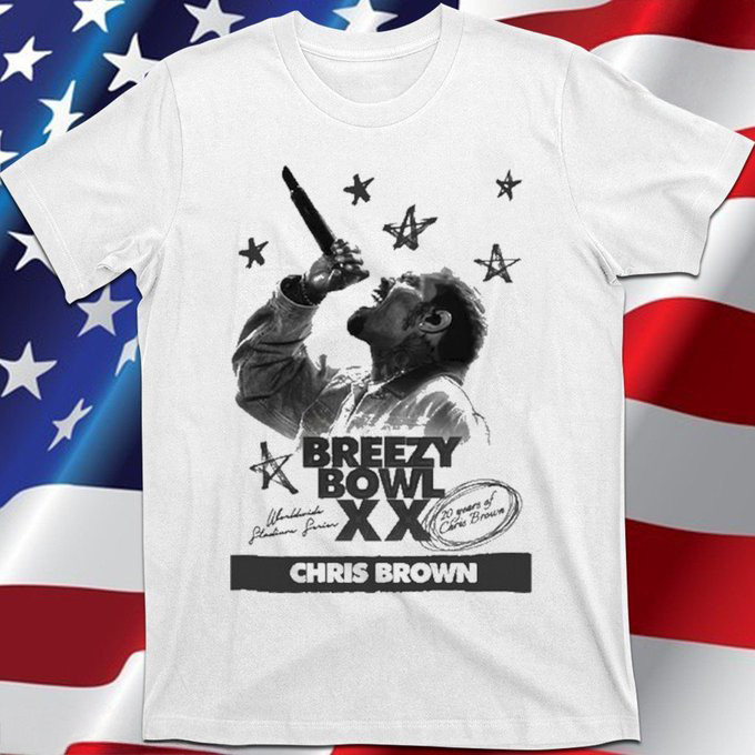Chris Brown Breezy Bowl XX Pregame Tour 2025 T-Shirt Gifts For Music Lovers