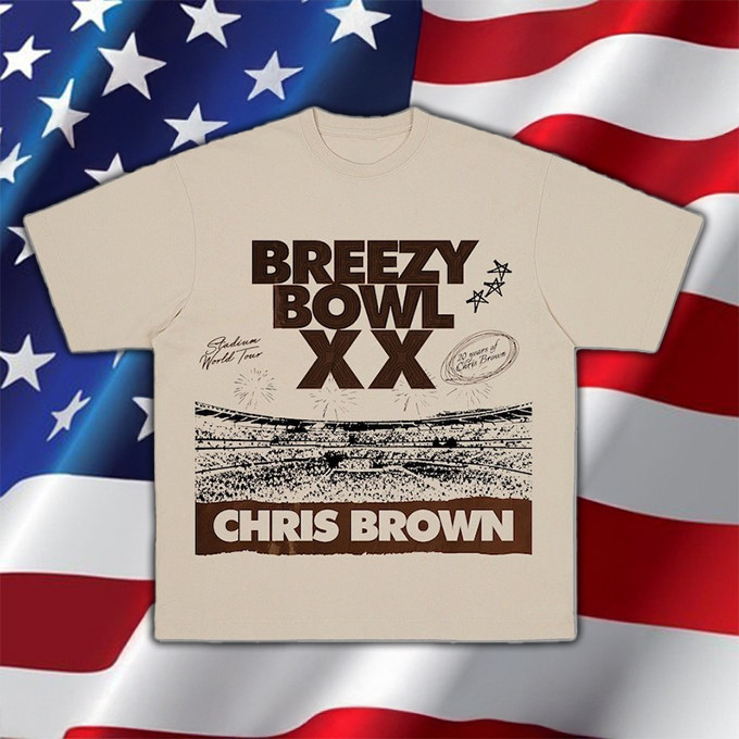 Chris Brown Breezy Bowl XX Tour T-Shirt Chris Brown Album Shirt Fans Gift