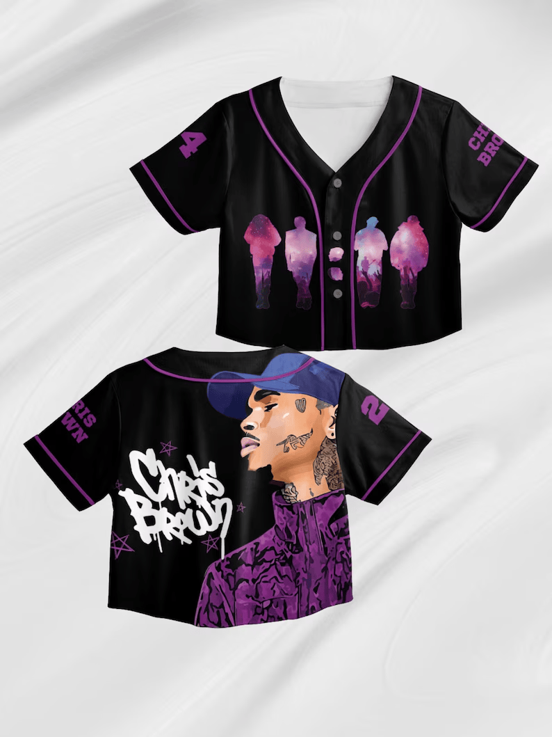 Chris Brown Breezy Bowl XX' World Tour Crop Top Jersey Musical Gifts For Adults