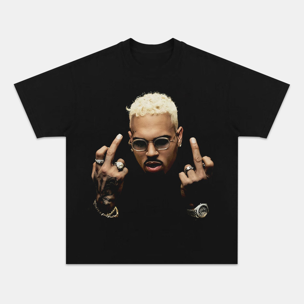 Chris Brown Graphic Black T-Shirt Chris Brown Merch Gifts For Music Enthusiasts