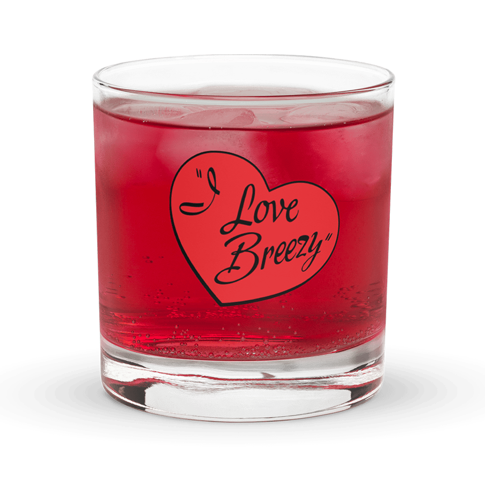 Chris Brown Merch I Love Breezy Whiskey Glass Father's Day Presents For Husband