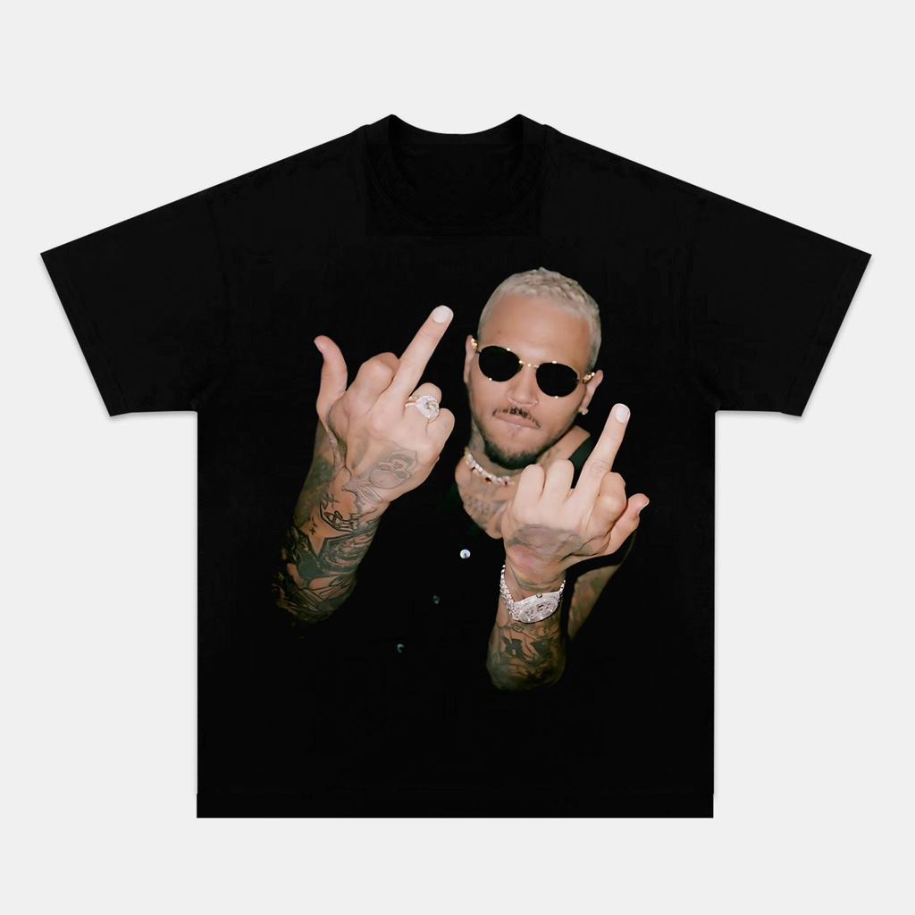 Chris Brown Middle Finger Shirt Chris Brown Merch Gifts For Music Lovers