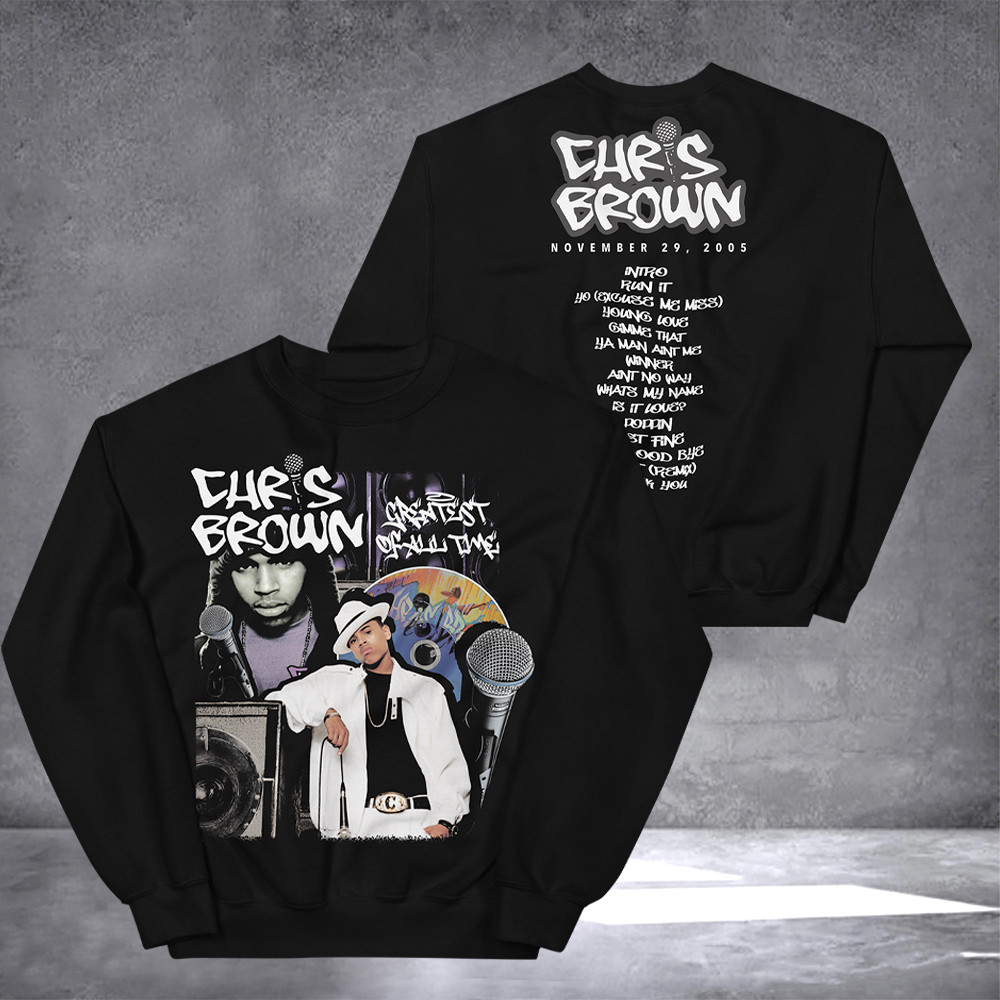 Chris Brown self Titled 19 Year Anniversary Sweatshirt Gift Ideas For Music Lovers