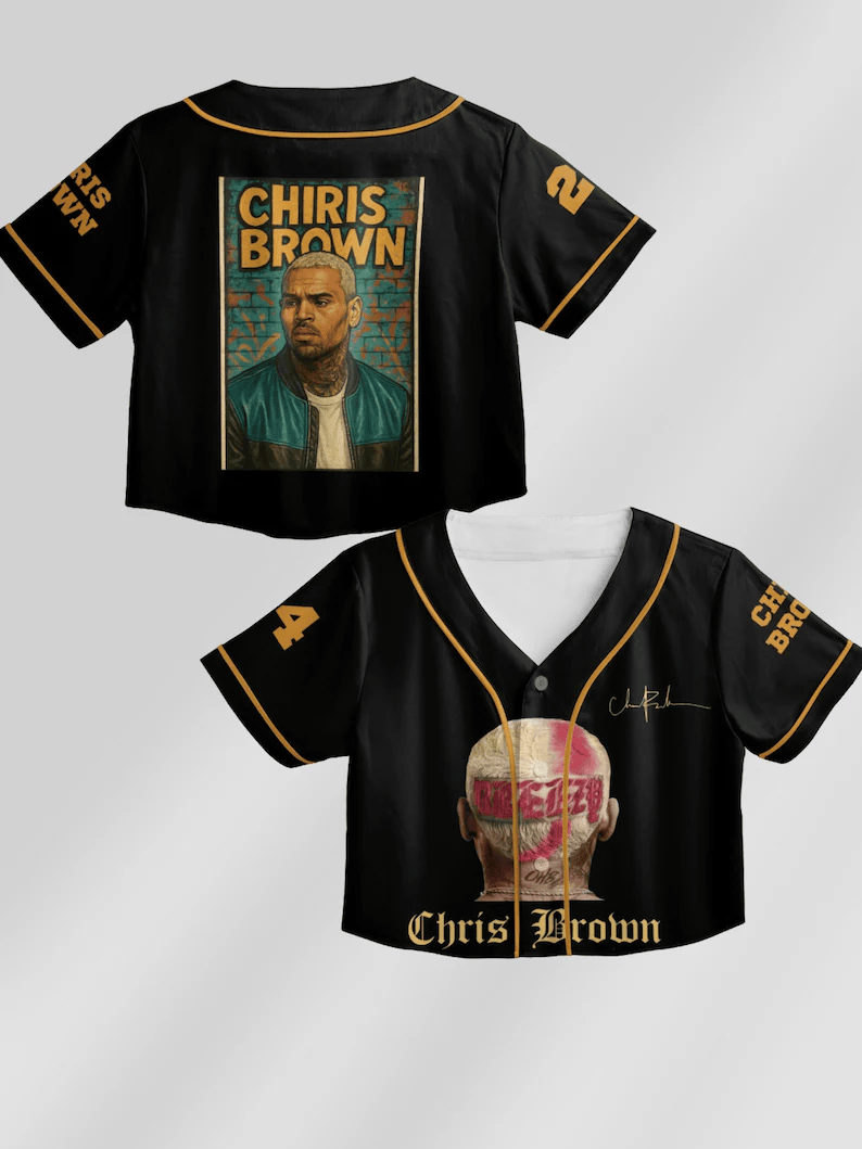 Chris Brown Years Of Career Anniversary Tour Crop Top Jersey Musical Gifts For Adults