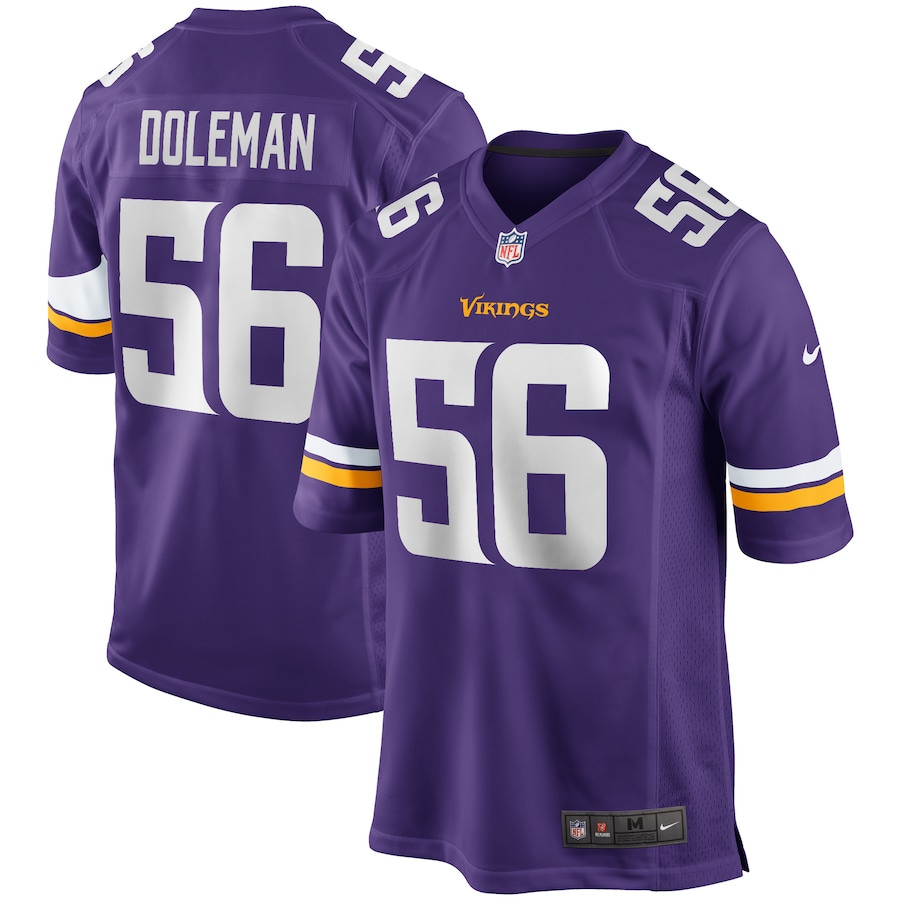 Chris Doleman 56 Minnesota Vikings Men Game Retired Jersey - Purple - JS496