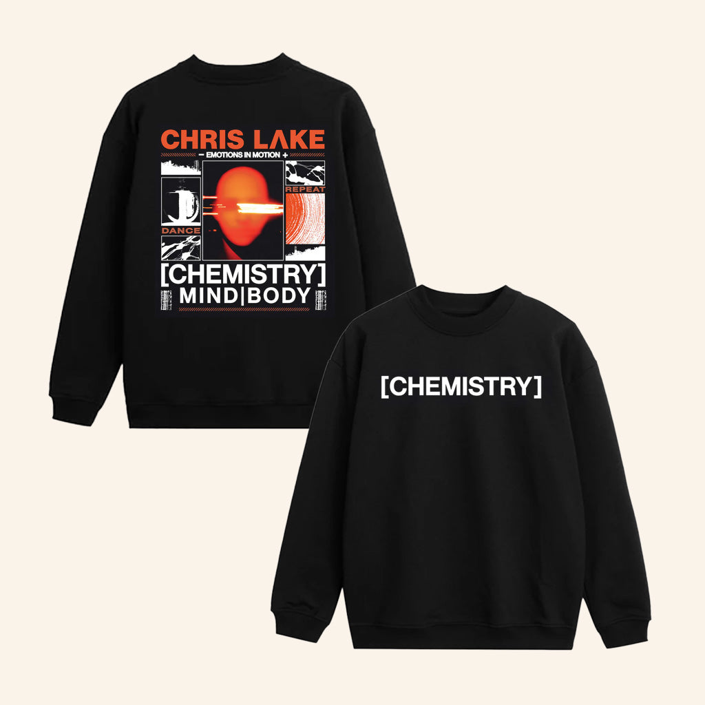 Chris Lake Merch Chemistry Mind Body Black Sweatshirt Chemistry Album Tour 2025 Apparel Gifts