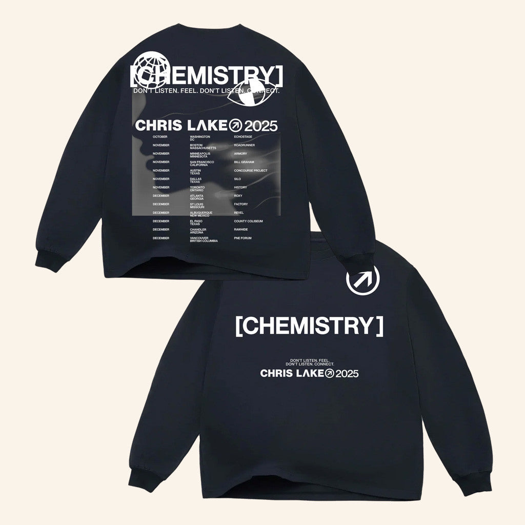Chris Lake Merch Chemistry Tour Long Sleeve Shirt Chemistry Album Tour 2025 Apparel Fan Merchandise